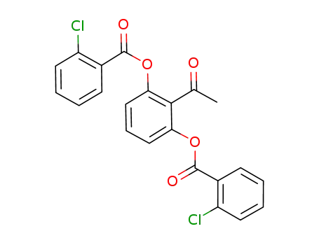 Molecular Structure of 920006-37-7 (2',6'-bis(2-chlorobenzoyloxy)acetophenone)