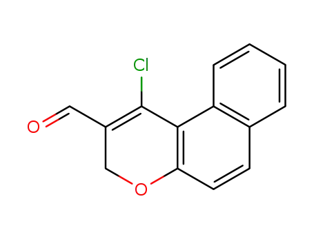 Molecular Structure of 61603-25-6 (1-CHLORO-3H-BENZO[F]CHROMENE-2-CARBALDEHYDE)