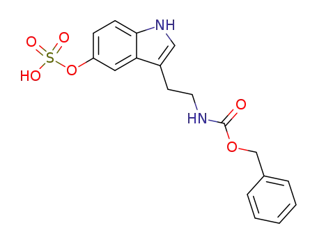 Molecular Structure of 85376-01-8 (N-Benzyloxycarbonyl Serotonin O-Sulfate)