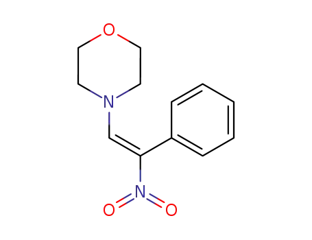 Molecular Structure of 591251-70-6 (Morpholine, 4-[(1E)-2-nitro-2-phenylethenyl]-)