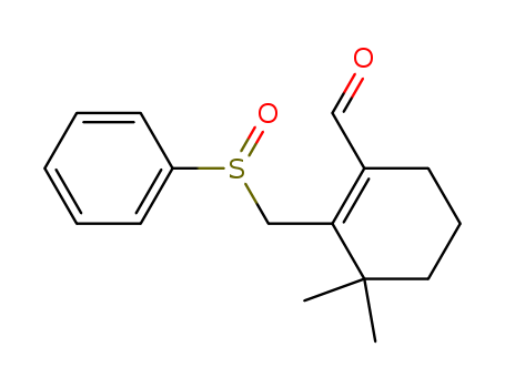 1-Cyclohexene-1-carboxaldehyde,  3,3-dimethyl-2-[(phenylsulfinyl)methyl]-