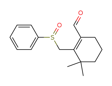 Molecular Structure of 81054-00-4 (3,3-DIMETHYL-2-[(PHENYLSULFINYL)METHYL]-1-CYCLOHEXENE-1-CARBALDEHYDE)