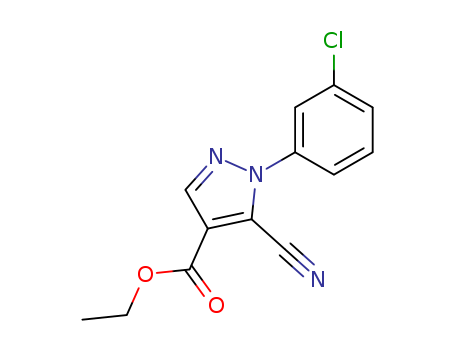 ethyl 1-(3-chlorophenyl)-5-cyanopyrazole-4-carboxylate cas no. 98476-16-5 96%