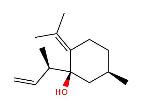 Molecular Structure of 812699-65-3 (Cyclohexanol, 5-methyl-2-(1-methylethylidene)-1-[(1R)-1-methyl-2-propenyl]-, (1S,5R)-rel- (9CI))