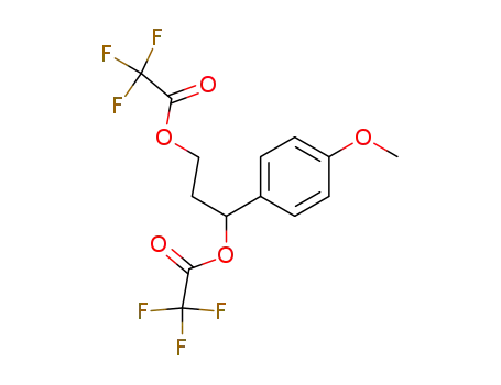 Molecular Structure of 79415-36-4 (1,3-bis(trifluoroacetoxy)-1-(p-methoxyphenyl)propane)