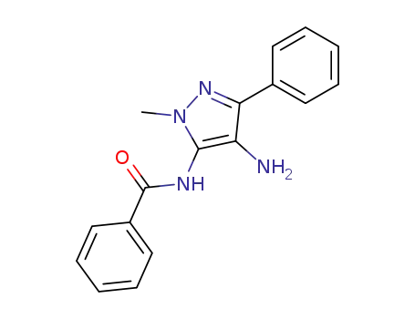 Molecular Structure of 81198-02-9 (Benzamide, N-(4-amino-1-methyl-3-phenyl-1H-pyrazol-5-yl)-)