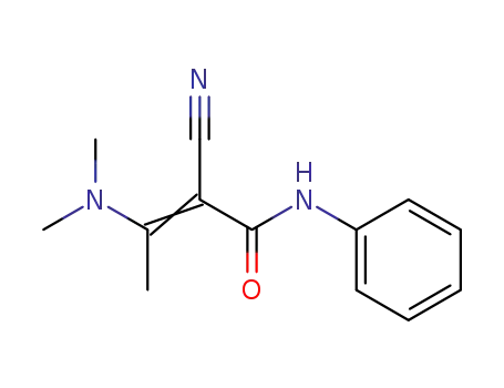 Molecular Structure of 39603-89-9 (2-Butenamide, 2-cyano-3-(dimethylamino)-N-phenyl-)