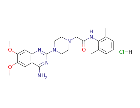 1-Piperazineacetamide, 4-(4-amino-6,7-dimethoxy-2-quinazolinyl)-N-(2,6-dimethylphenyl)-, monohydrochloride