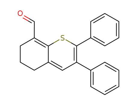 Molecular Structure of 19971-57-4 (5H-1-Benzothiopyran-8-carboxaldehyde, 6,7-dihydro-2,3-diphenyl-)