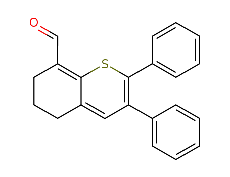 Molecular Structure of 19971-57-4 (5H-1-Benzothiopyran-8-carboxaldehyde, 6,7-dihydro-2,3-diphenyl-)