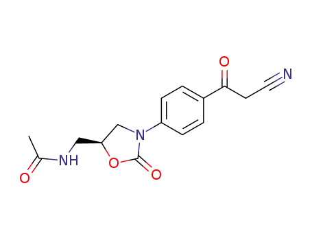 Acetamide,
N-[[(5S)-3-[4-(cyanoacetyl)phenyl]-2-oxo-5-oxazolidinyl]methyl]-
