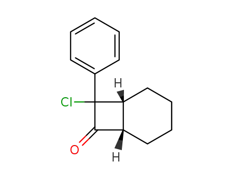 Molecular Structure of 103150-19-2 (exo-7-chloro-endo-7-phenyl-cis-bicyclo<4.2.0>octan-8-one)