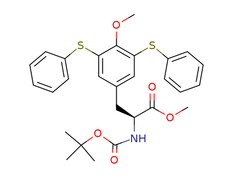 L-Tyrosine, N-[(1,1-dimethylethoxy)carbonyl]-O-methyl-3,5-bis(phenylthio)-, methyl ester