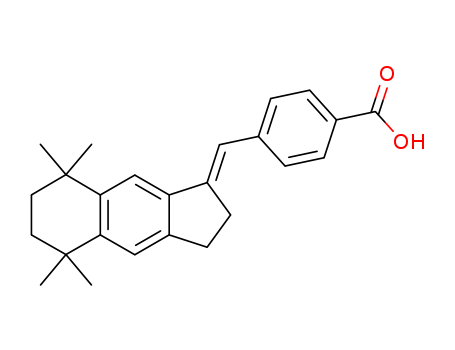Molecular Structure of 119435-88-0 (Benzoic acid,4-[(E)-(2,3,5,6,7,8-hexahydro-5,5,8,8-tetramethyl-1H-benz[f]inden-1-ylidene)methyl]-)
