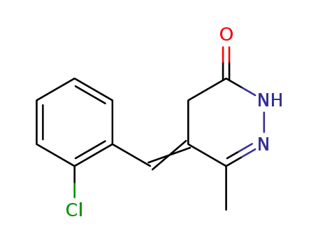 Molecular Structure of 90060-93-8 (3(2H)-Pyridazinone,5-[(2-chlorophenyl)methylene]-4,5-dihydro-6-methyl-)
