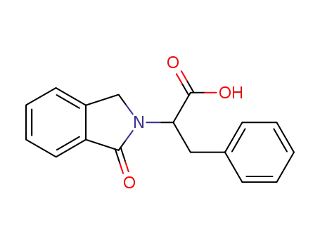 Molecular Structure of 96017-10-6 (2-(1-OXO-1,3-DIHYDRO-2H-ISOINDOL-2-YL)-3-PHENYLPROPANOIC ACID)