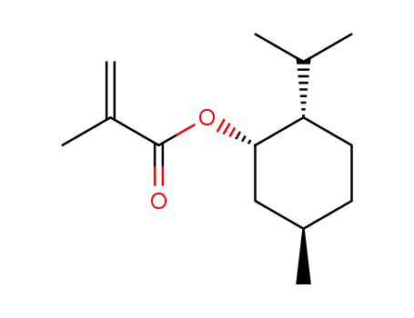 Molecular Structure of 7372-67-0 (2-Propenoic acid, 2-methyl-,
(1R,2S,5R)-5-methyl-2-(1-methylethyl)cyclohexyl ester, rel-)