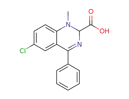 Molecular Structure of 153681-86-8 (6-chloro-1,2-dihydro-1-methyl-4-phenylquinazoline-2-carboxylic acid)