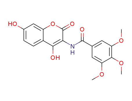Molecular Structure of 90515-51-8 (Benzamide,
N-(4,7-dihydroxy-2-oxo-2H-1-benzopyran-3-yl)-3,4,5-trimethoxy-)