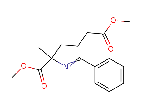Molecular Structure of 111479-52-8 (Hexanedioic acid, 2-methyl-2-[(phenylmethylene)amino]-, dimethyl ester)