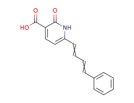 Molecular Structure of 96593-62-3 (3-Pyridinecarboxylic acid,
1,2-dihydro-2-oxo-6-(4-phenyl-1,3-butadienyl)-)