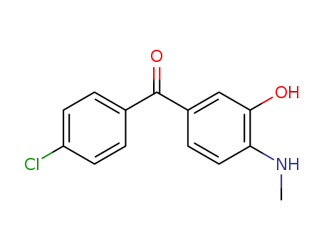 Molecular Structure of 123172-46-3 ((4-chlorophenyl)[3-hydroxy-4-(methylamino)phenyl]methanone)