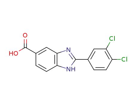 Molecular Structure of 870115-25-6 (2-(3,4-Dichlorophenyl)-1H-benzimidazole-5-carboxylic acid)