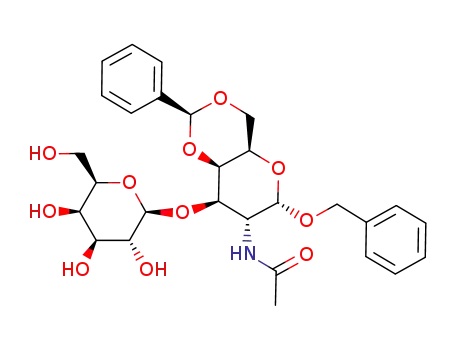 Molecular Structure of 90754-58-8 (Benzyl   2-Acetamido-2-deoxy-3-O-(β-D-galactopyranosyl)-4,6-benzylidene-α-D-galactoside)