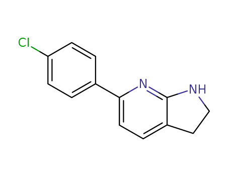 Molecular Structure of 110167-14-1 (1H-Pyrrolo[2,3-b]pyridine, 6-(4-chlorophenyl)-2,3-dihydro-)