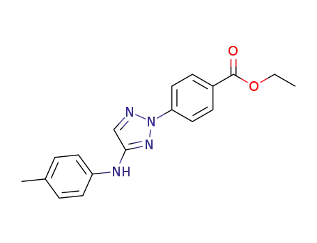 Molecular Structure of 895632-94-7 (Benzoic acid, 4-[4-[(4-methylphenyl)amino]-2H-1,2,3-triazol-2-yl]-, ethyl
ester)