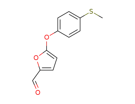 Molecular Structure of 73420-64-1 (5-(4-Methylsulfanyl-phenoxy)-furan-2-carbaldehyde)