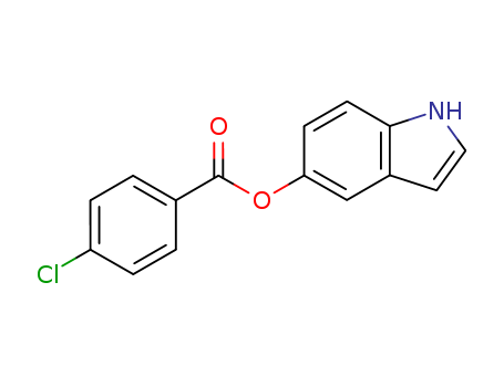 Molecular Structure of 113423-46-4 (Benzoic acid, 4-chloro-, 1H-indol-5-yl ester)