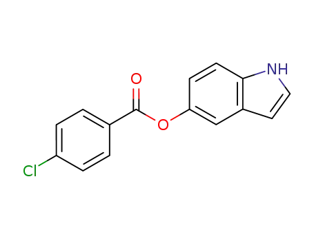 Molecular Structure of 113423-46-4 (Benzoic acid, 4-chloro-, 1H-indol-5-yl ester)