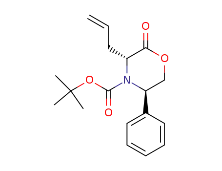 4-Morpholinecarboxylic acid, 2-oxo-5-phenyl-3-(2-propenyl)-,
1,1-dimethylethyl ester, (3R,5R)-