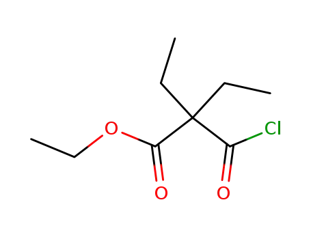 Molecular Structure of 50547-85-8 (ethyl 2-carbonochloridoyl-2-ethyl-butanoate)