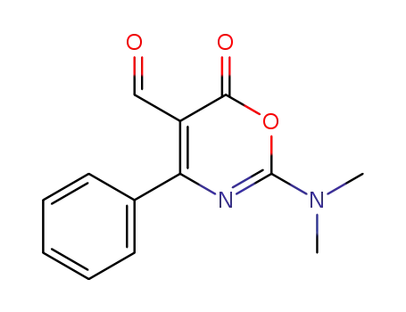 6H-1,3-Oxazine-5-carboxaldehyde, 2-(dimethylamino)-6-oxo-4-phenyl-