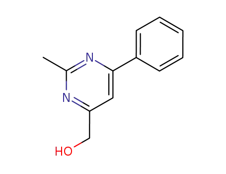 Molecular Structure of 63235-13-2 (4-Pyrimidinemethanol, 2-methyl-6-phenyl-)