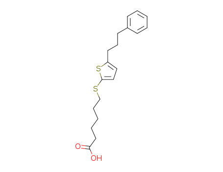 142259-80-1,Hexanoic acid,6-[[5-(3-phenylpropyl)-2-thienyl]thio]-,RP 64485