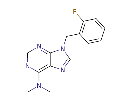 Molecular Structure of 101154-86-3 (9H-Purin-6-amine, 9-[(2-fluorophenyl)methyl]-N,N-dimethyl-)