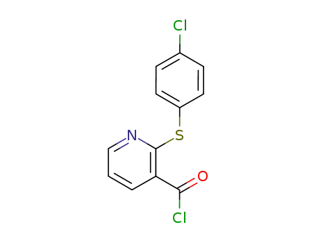 Molecular Structure of 97936-44-2 (2-[(4-CHLOROPHENYL)THIO]PYRIDINE-3-CARBONYL CHLORIDE)