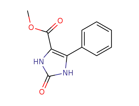 Molecular Structure of 77642-79-6 (1H-Imidazole-4-carboxylic acid, 2,3-dihydro-2-oxo-5-phenyl-, methyl
ester)