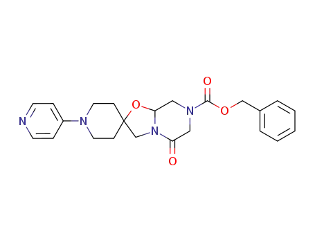 tetrahydro-5-oxo-1'-(4-pyridinyl)spiro[7H-oxazolo[3,2-a]pyrazine-2(3H),4'-piperidine]-7-carboxylic acid phenylmethyl ester