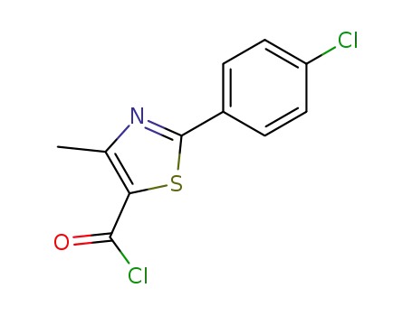 Molecular Structure of 54001-22-8 (2-(4-CHLOROPHENYL)-4-METHYL-1,3-THIAZOLE-5-CARBONYL CHLORIDE)