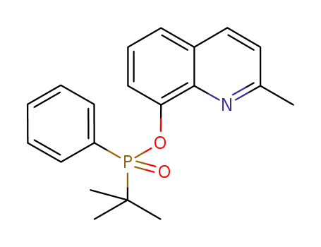 Molecular Structure of 1227180-24-6 (2-methylquinolin-8-yl tert-butyl(phenyl)posphinate)