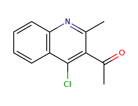 Molecular Structure of 138770-67-9 (1-(4-CHLORO-2-METHYLQUINOLIN-3-YL)ETHANONE)