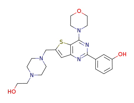 1-Piperazineethanol, 4-[[2-(3-hydroxyphenyl)-4-(4-morpholinyl)thieno[3,2-d]pyrimidin-6-yl]methyl]-
