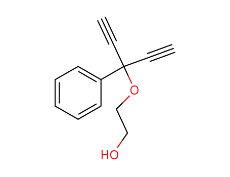 Molecular Structure of 1207551-06-1 (2-(1-ethynyl-1-phenyl-prop-2-ynyloxy)-ethanol)