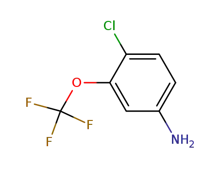 Molecular Structure of 97608-50-9 (4-Chloro-3-(trifluoroMethoxy)aniline, 97%)