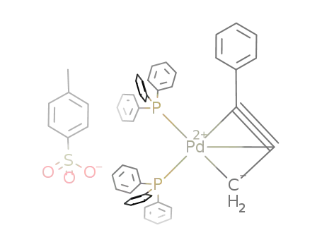 Molecular Structure of 173539-36-1 ([(PPh3)2Pd(η(3)-CH2CCPh)]OSO2C6H4CH3)