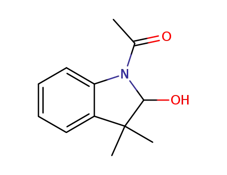 Molecular Structure of 53676-45-2 (1H-Indol-2-ol, 1-acetyl-2,3-dihydro-3,3-dimethyl-)